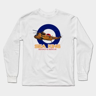 Westland Sea King Search and rescue helicopter in RAF roundel Long Sleeve T-Shirt